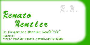 renato mentler business card